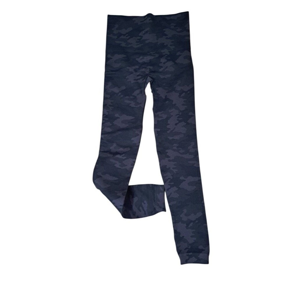 SPANX Look at Me Now Seamless Leggings Grey Camo Stretch Shaping Yoga Women's S